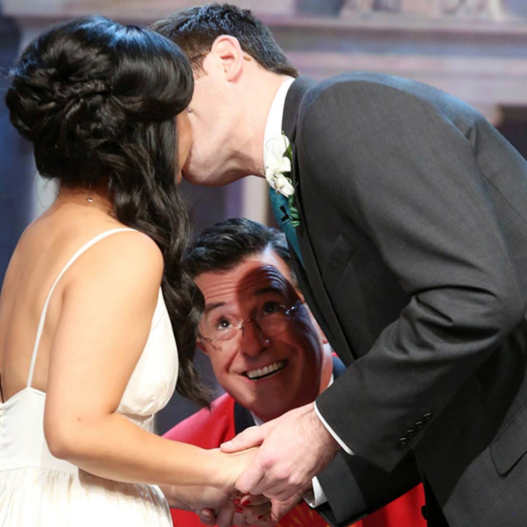 Stephen Colbert Marries Off Couple on Air—Watch! E! Online